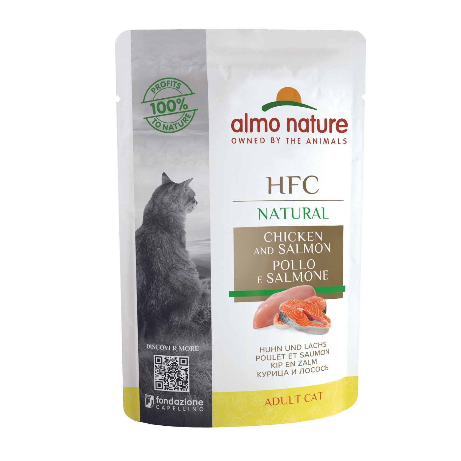 ALMO NATURE HFC Natural Pollo e Salmone 55g Busta ALMO NATURE HFC Natural Pollo e Salmone 55g Busta
